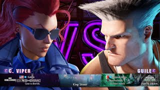 Street Fighter 6 Guile high master vs C. Viper new challenger