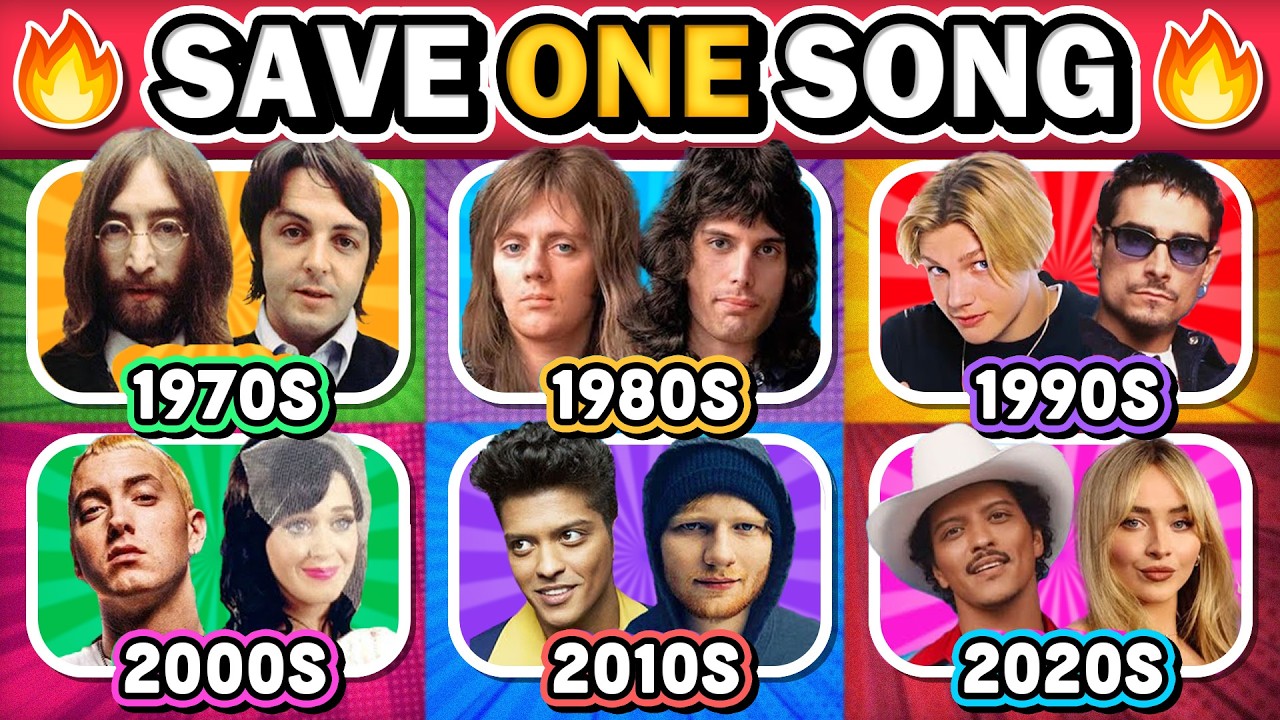 Сохраните одну песню: 6 песен за десятилетие 🎶🤩 Лучшие песни десятилетий ✨ | Музыкальная викторин...