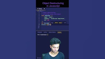 How to Use Object Destructuring in JavaScript? | JavaScript interview question 🔥 | JavaScript