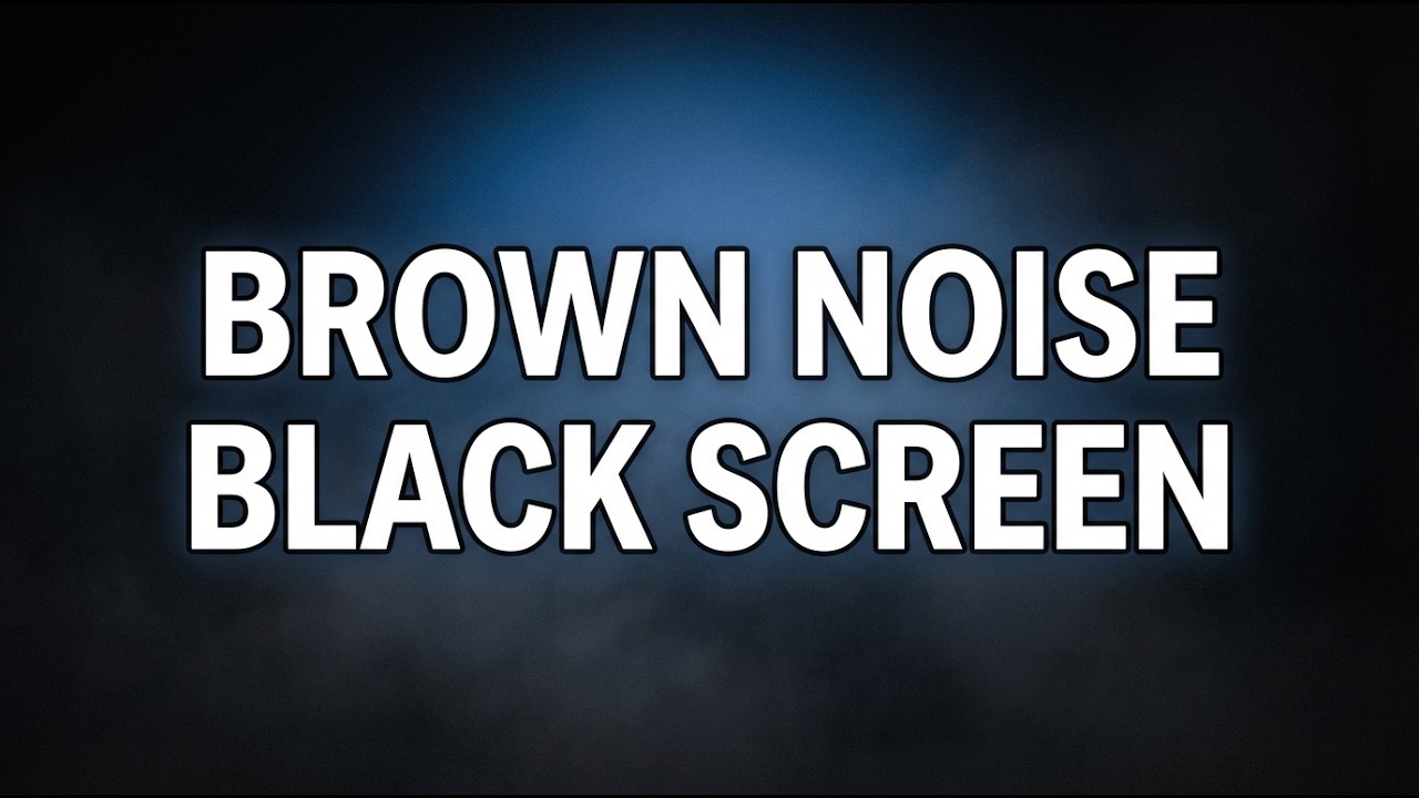 Reset Your Brain — Brown Noise • Black Screen