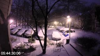 Snow Timelapse - Germantown, MD - 3/3/14