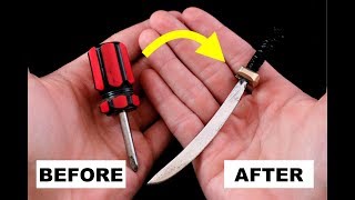 Turning a Screw Driver into a Mini Katana by Miller Knives 26,739 views 4 years ago 6 minutes, 41 seconds