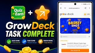 How to Complete GrowDeck Tasks in Quiz and Earn App 2026 | How to Earn Coins in Quiz and Earn App screenshot 3