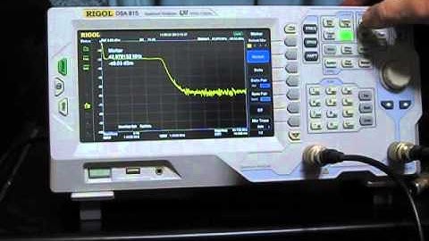 Rigol DSA-815 Spectrum Analyzer Test of a B&W HF LP Filter - Part 1
