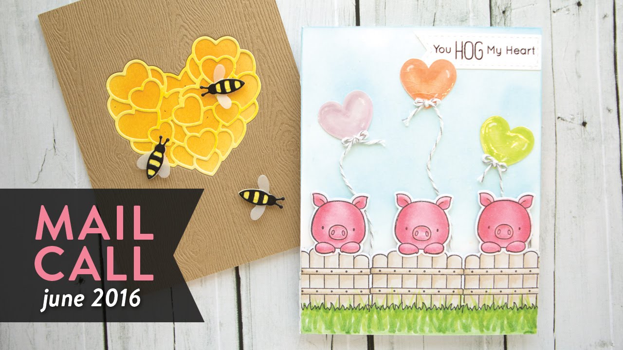 Mail Call June 2016 - Cards with Hearts from YOU! brush lettering workshop