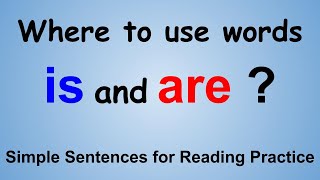 Where to use is / are ? | Simple sentences for Kindergarten & Grade 1