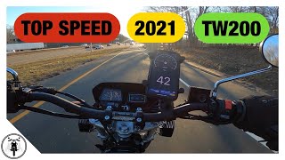 2021 YAMAHA TW200 TOP SPEED TEST // Acceleration // Interstate 95 - CT