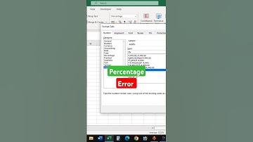 How to fix percentage error in Excel #percentage #exceltips #exceltricks