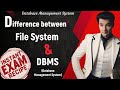 DBMS-19: Difference between File System &amp; DBMS (Database Management System) |Use of file system over