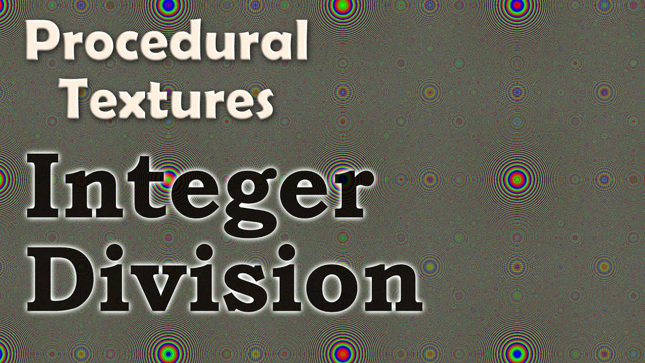 Integer Division Functions in Affinity Photo's Procedural Texture ...