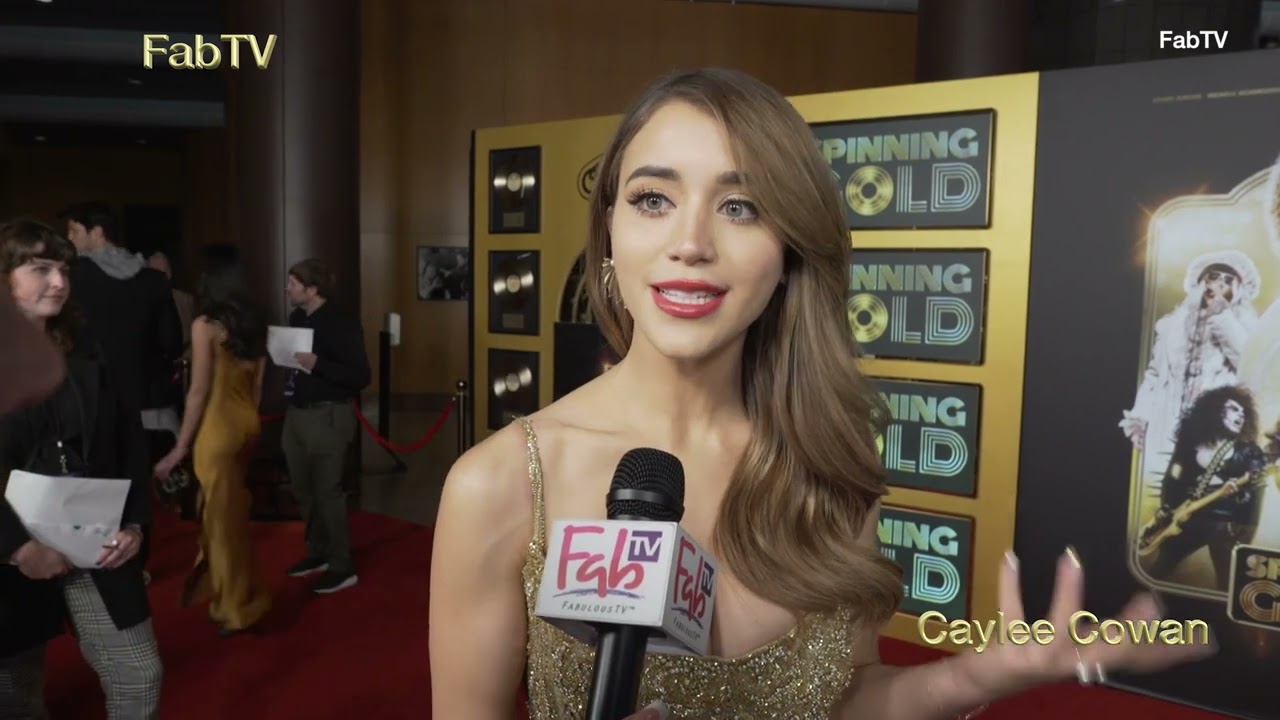 Caylee Cowan poses at the premiere of the film Spinning Gold