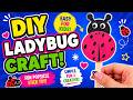Easy DIY Ladybug Popsicle Stick Craft 🐞 Fun easy Craft #diy #craft #craftyfun #kids