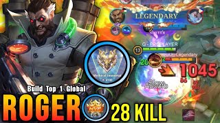Finally 100 STARS!! 28 Kills Roger Super Carry!! - Build Top 1 Global Roger ~ MLBB screenshot 1