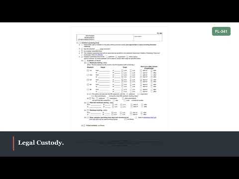 How to Fill Out Form FL-341 in California (2026) | Child Custody and Visitation Order Attachment