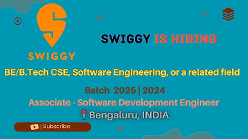 Swiggy Off Campus Drive 2024 & 2025 | Associate Software Development Engineer skilllayer skill layer