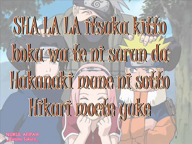 Naruto opening 5 : ikimono Gakari - Hotaru No Hikari ( lyrics ) 