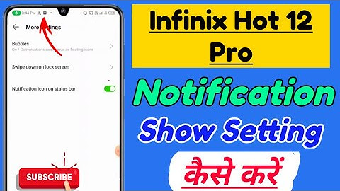 infinix Hot 12 Pro me Notification icon kaise show kare | infinix hot 12 pro Notification icon show