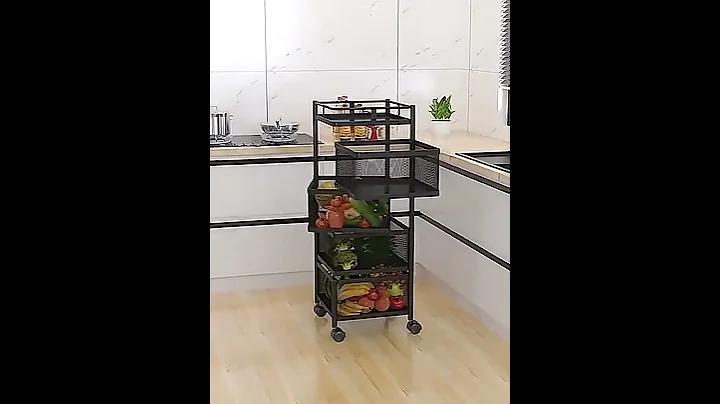 Kitchen Rotating Basket Storage Rack Fruit Vegetable Shelf 360 Degree - DayDayNews