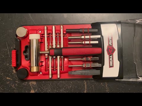 Best Gunsmithing Roll Pin Punch & Hammer Set. Real Avid Accu, Removable Heads, Pin Alignment Tool.