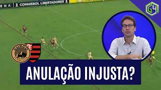 "UM ABSURDO", ALERTA ARNALDO SOBRE GOL ANULADO PARA CUSCO CONTRA O FLAMENGO