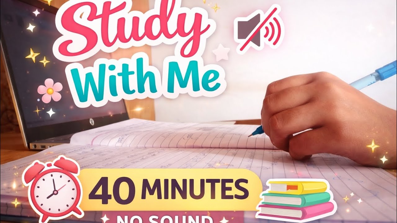 40 minutes of productive study session | study with me
