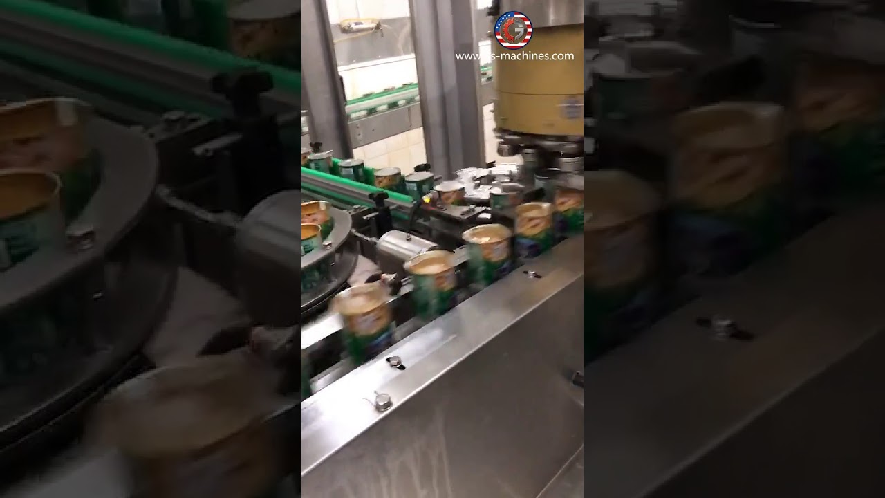 PET food can tin wet meat filling seaming machine automatic canning packing line