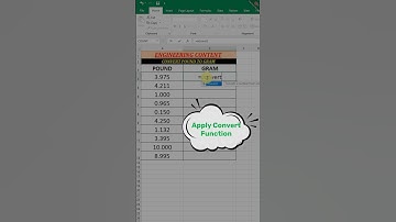 Convert Pound to Gram in Excel #excel #exceltips #shorts #ytshorts #youtubeshorts #short #views