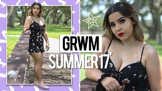 GET READY WITH ME: SUMMER 2017 HAIR, MAKEUP + OUTFIT!