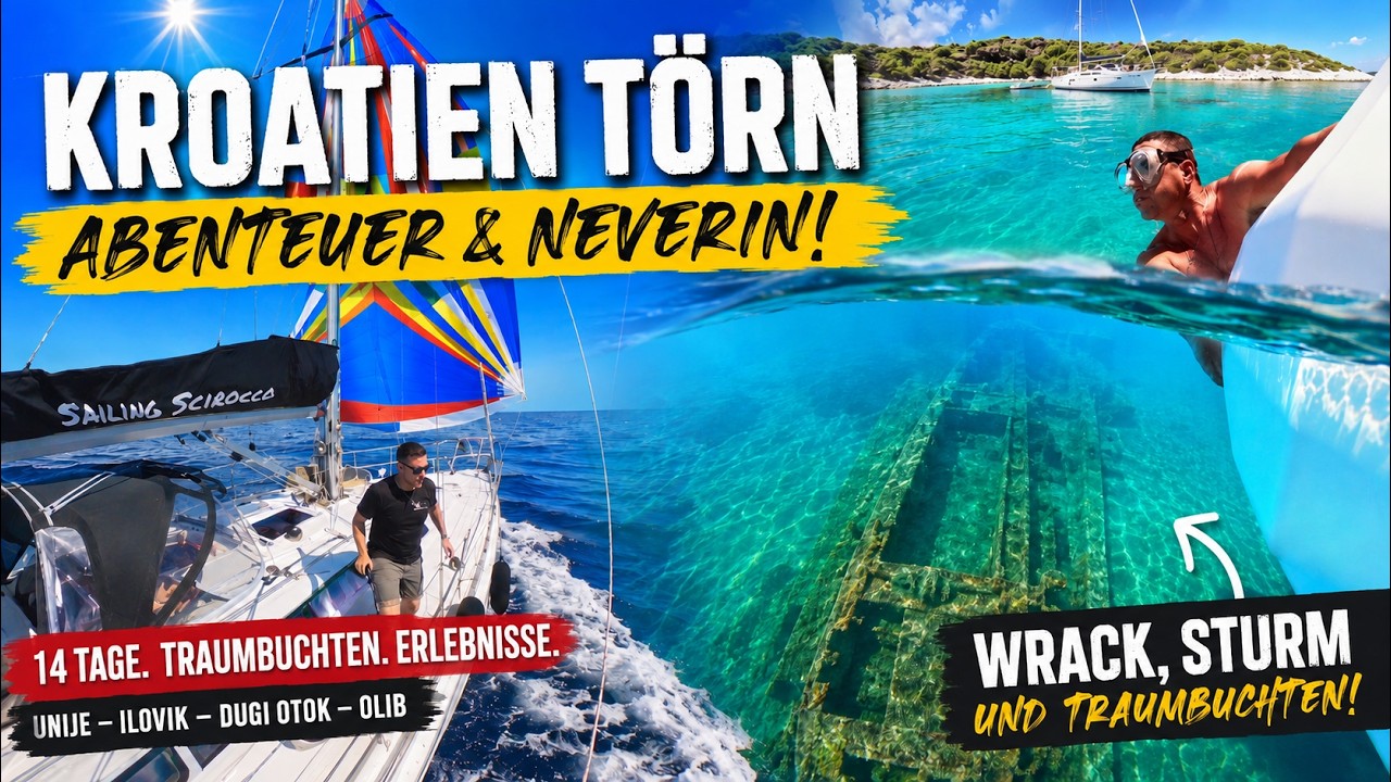 ⁣Traumplätze Kroatiens 🇭🇷 | Wrack Michelle, Neverin & 14 Tage mit der Scirocco