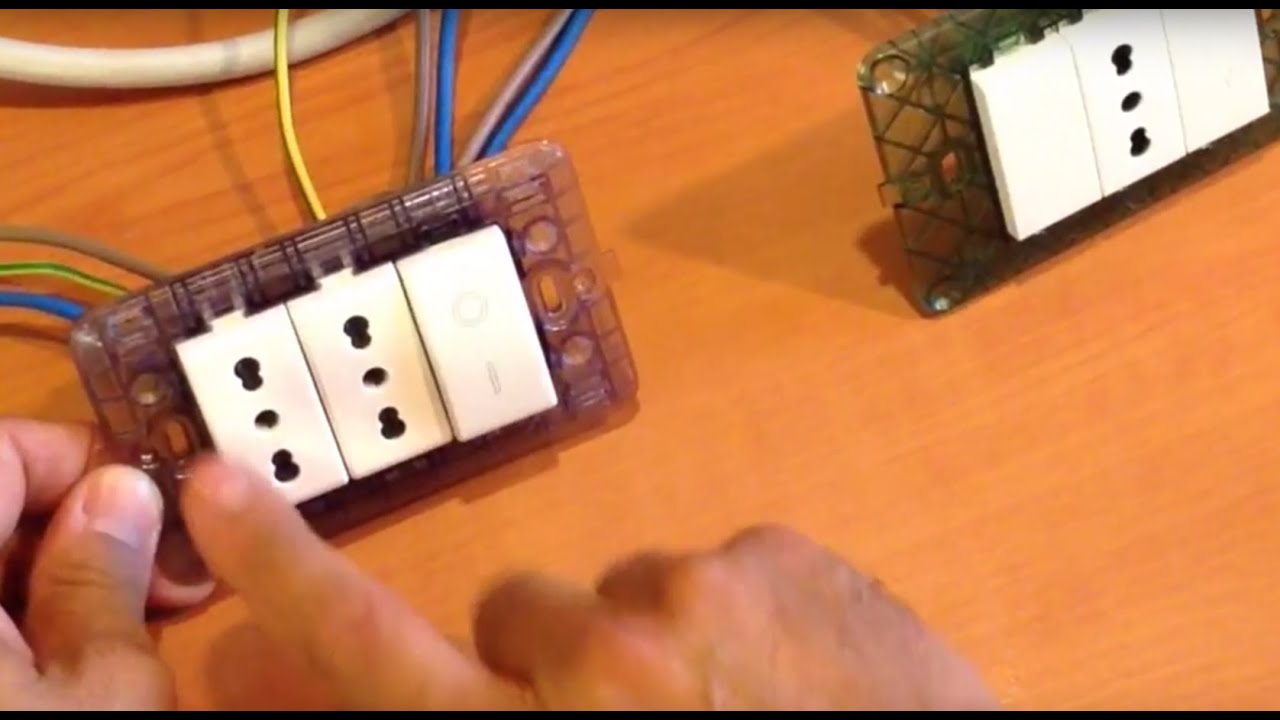 Collegare prese combinate a un interruttore bipolare [tutorial di ... Collegamento interruttore luce e presa
