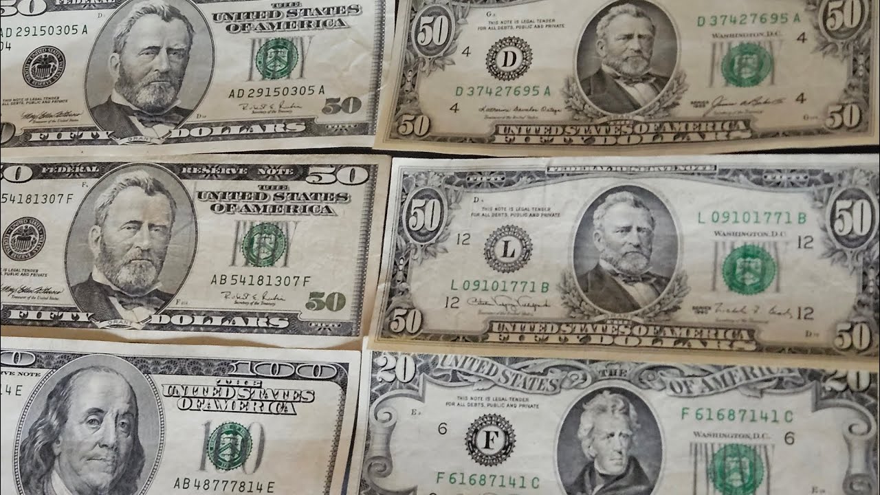 my full collection of old bills YouTube