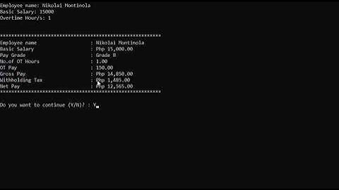 Machine Problem 003 - Video Answering on the Payslip