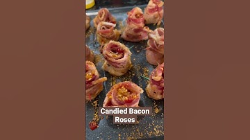 Sugary and crisp candied bacon roses are a sweet and salty snack #shorts #bacon #baconlover #meat