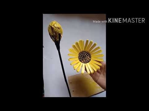 simple-to-make-sunflower-π»with-tea-glass-/reuse-waste-disposal-tea-glass-/best-out-of-waste/ππ»π»