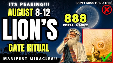 ✅11 AUGUSTUS!! 888 LIONS GATE Portal 2025 GEHEIMEN die je moet weten💫