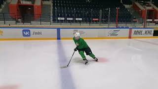 KHV#239 На тренировке по технике катания и владения шайбой с dmitri2khockey в школе Салават Юлаев