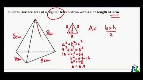 Determine Surface Area of a Tetrahedron