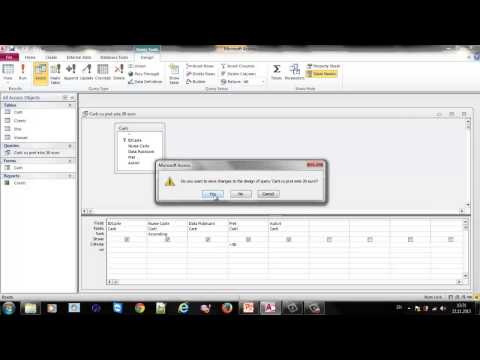 Video: Cum Se Creează O Interogare în Ms Access