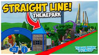 I Built a STRAIGHT LINE Theme Park in Theme Park Tycoon 2!