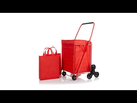 3Wheel StairClimbing Folding Cart with Nylon Liner - 3Wheel StairClimbing Folding Cart with Nylon Liner