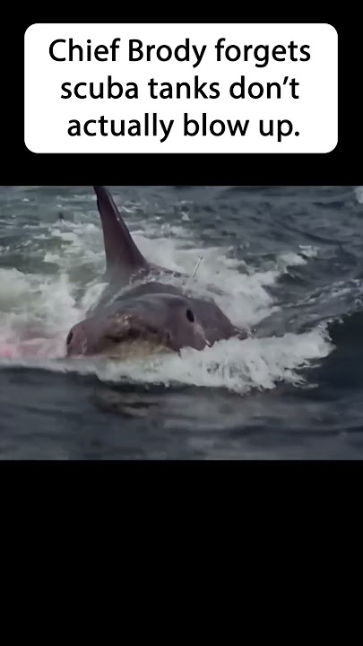 Chief Brody forgets scuba tanks don't actually blow up #shorts #jaws #sharks