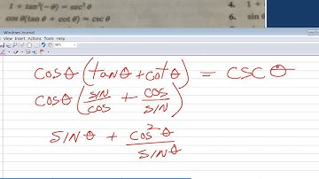 Online Trig tutoring, Verifying Trig Equations,  MH101315