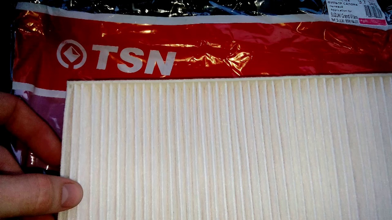 Фильтр салона TSN Сузуки Гранд Витара (SUZUKI GRAND VITARA) - YouTube
