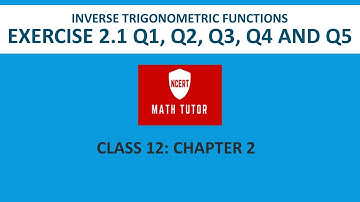 2nd puc maths Inverse Trigonometric Functions exercise 2.1|class 12 maths exercise 2.1 in english