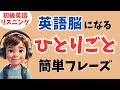 【英語脳を鍛える】聞き流しで上達!ひとりごと日常英会話フレーズ!【リスニング、シャドーイング】