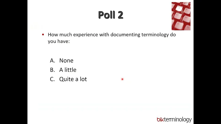Terminology Management -- Documenting Terms, Once ...