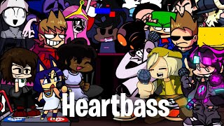 FNF Heartbass but Every Turn a Different Character Sings