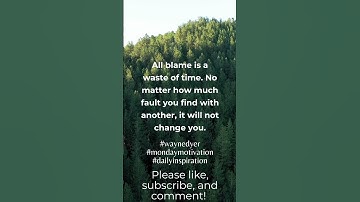 All Blame is a Waste of Time! #mondaymotivation #waynedyer #dailyinspiration #shorts