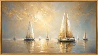Luxury TV Screen in Boat Classical Painting Frame Elegant TV Wallpaper screenshot 1