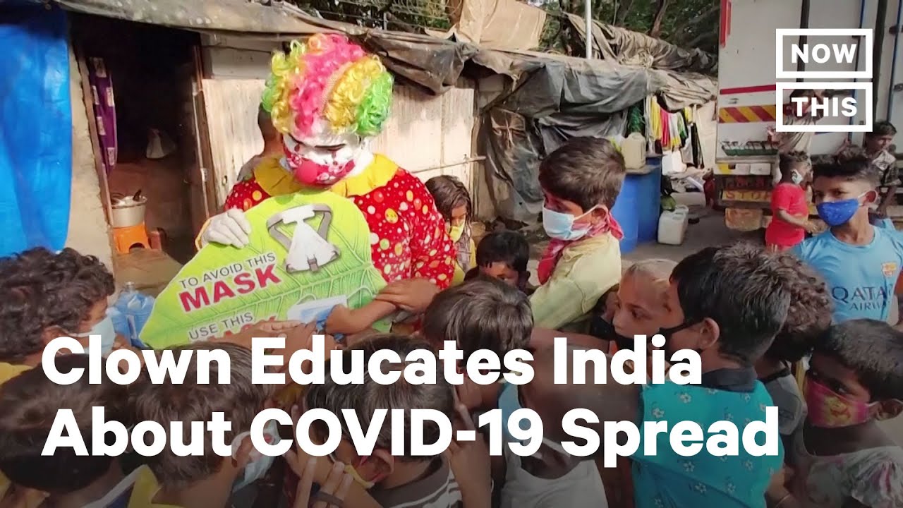 Clown Disinfects Mumbai Slum, Educates Kids on COVID-19 